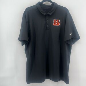 Cincinnati Bengals Nike Dri-Fit Short Sleeve Polo Dark Grey Men's Size XXL